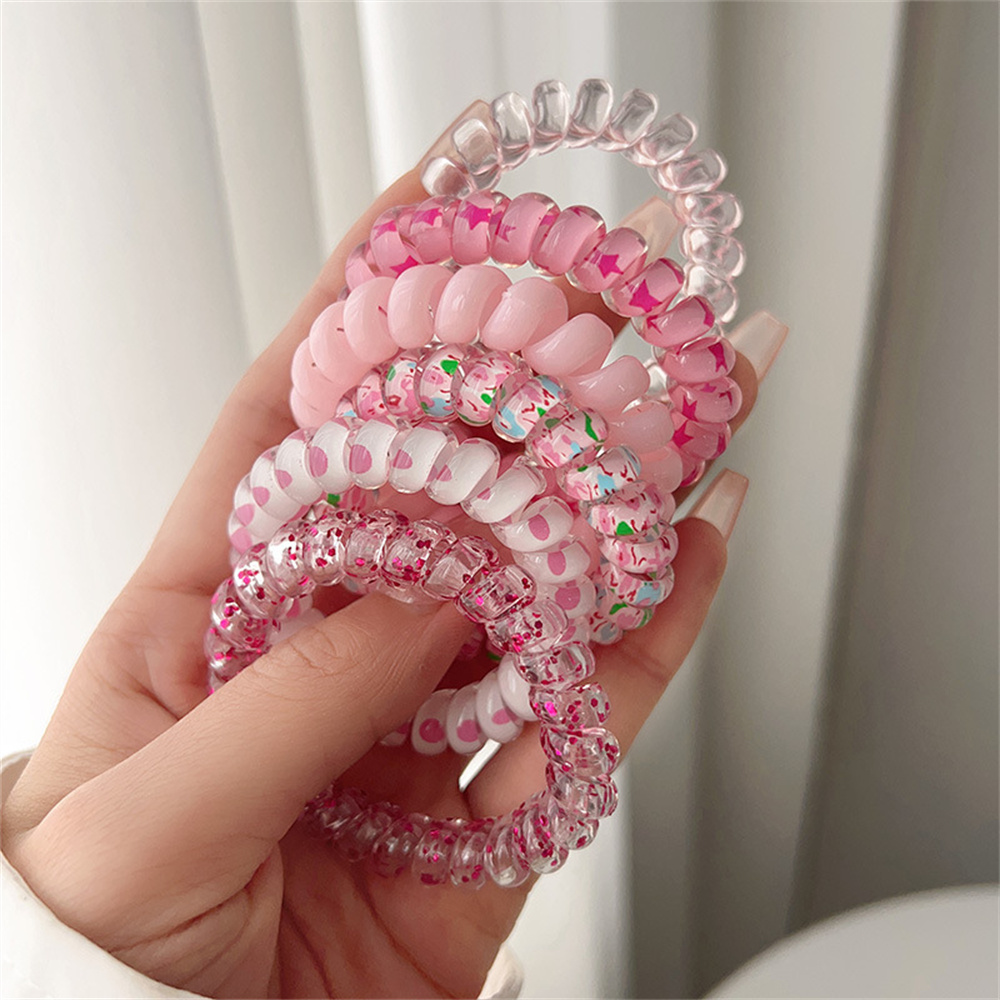 Silicone Band Women - 6 Peças de Elásticos de Cabelo