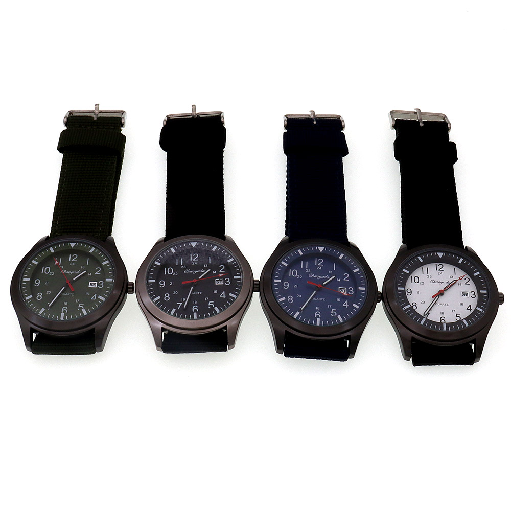 Canvas Strap Watch - Relógio de Quartzo Masculino de Luxo,