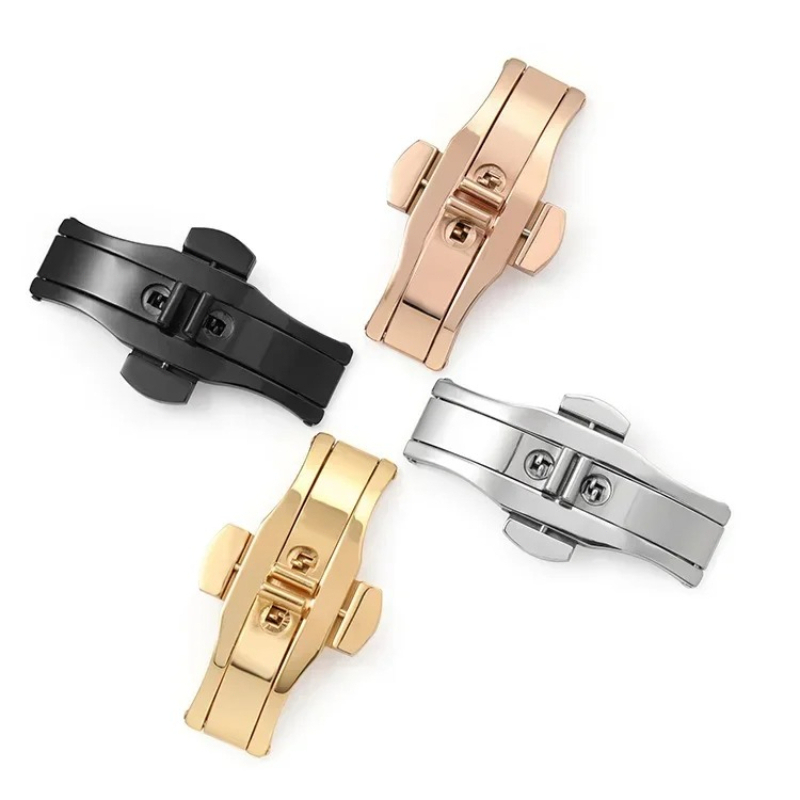 Butterfly Clasp Deployant - Fivela de Aço Inoxidável Polido para