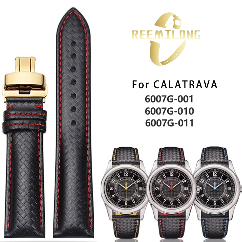 Patek Philippe Watch Calatrava - Linhas de fibra de carbono pulseira