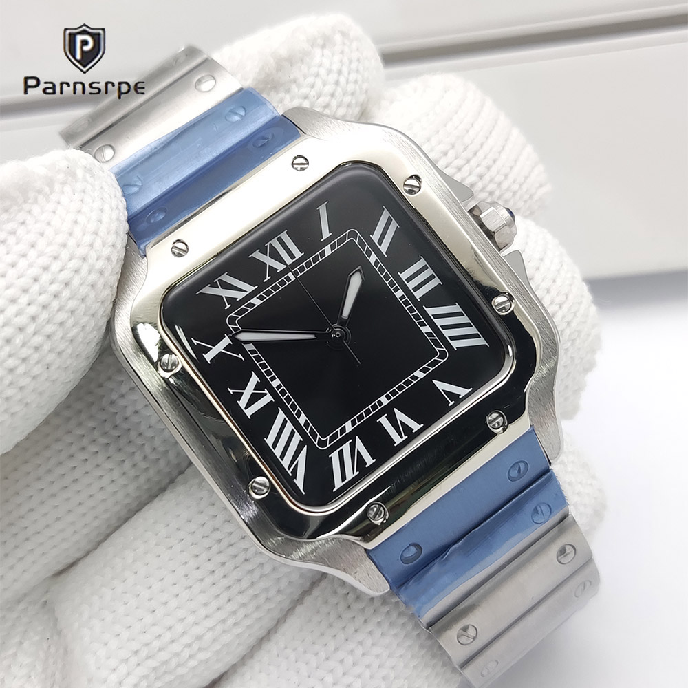 Cartier Watch Tank - Relógios Masculinos com Caixa Quadrada, Novo
