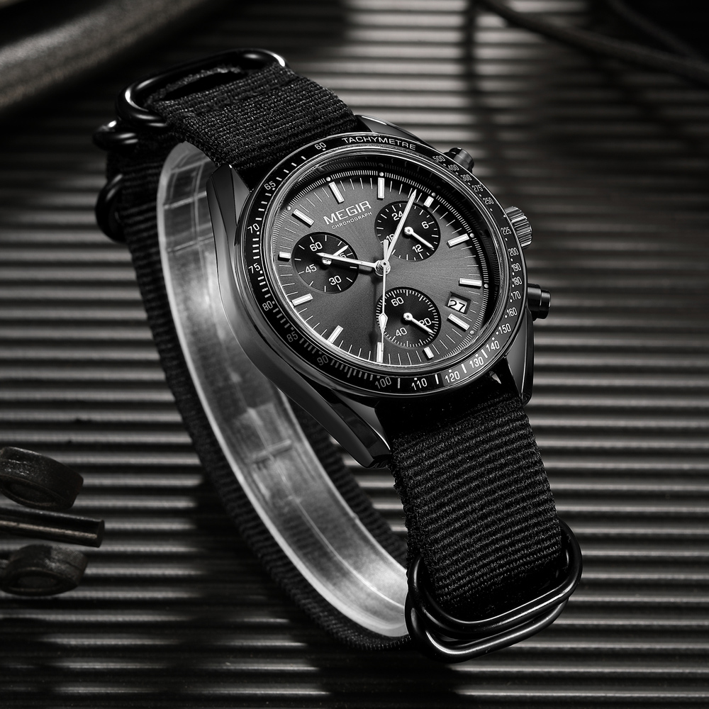Megir novos relógios masculino - Canvas Strap Watch avaliação e preço