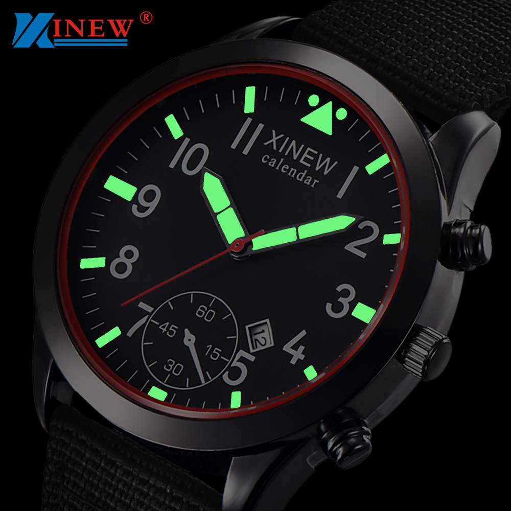 Xinew-relógio de quartzo mascu - Canvas Strap Watch avaliação e preço