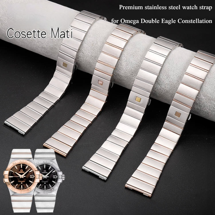 Pulseira de aço inoxidável par - Omega Watch Constellation avaliação e preço