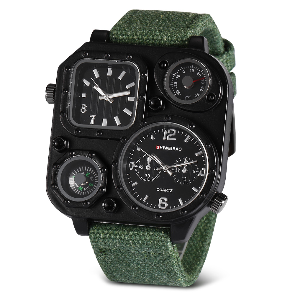 Relógios masculinos de quartzo - Canvas Strap Watch avaliação e preço