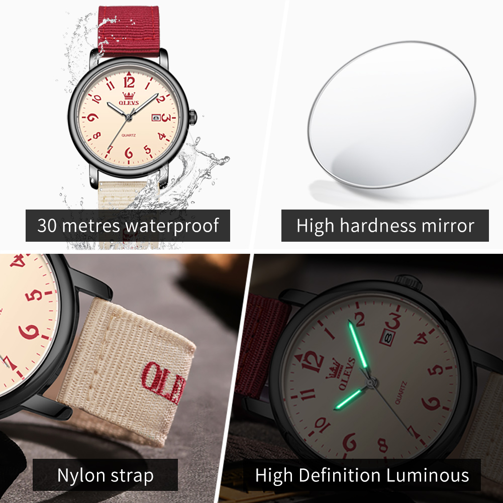 Relógio de Quartzo OLEVS Novo  - Canvas Strap Watch avaliação e preço