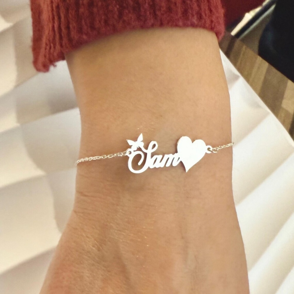 Pulseiras personalizadas com n - Butterfly Clasp Deployant avaliação e preço