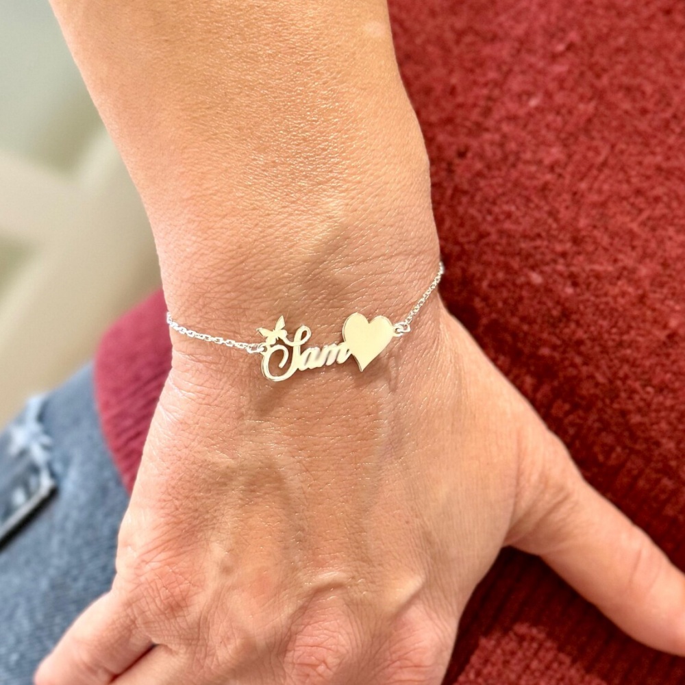 Pulseiras personalizadas com n - Butterfly Clasp Deployant avaliação e preço